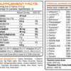 جدول حقایق غذایی آمینو ایکس نوتریشن پلاس