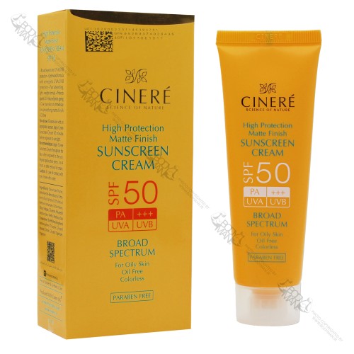 کرم ضد آفتاب SPF 50 مناسب پوست چرب سینره