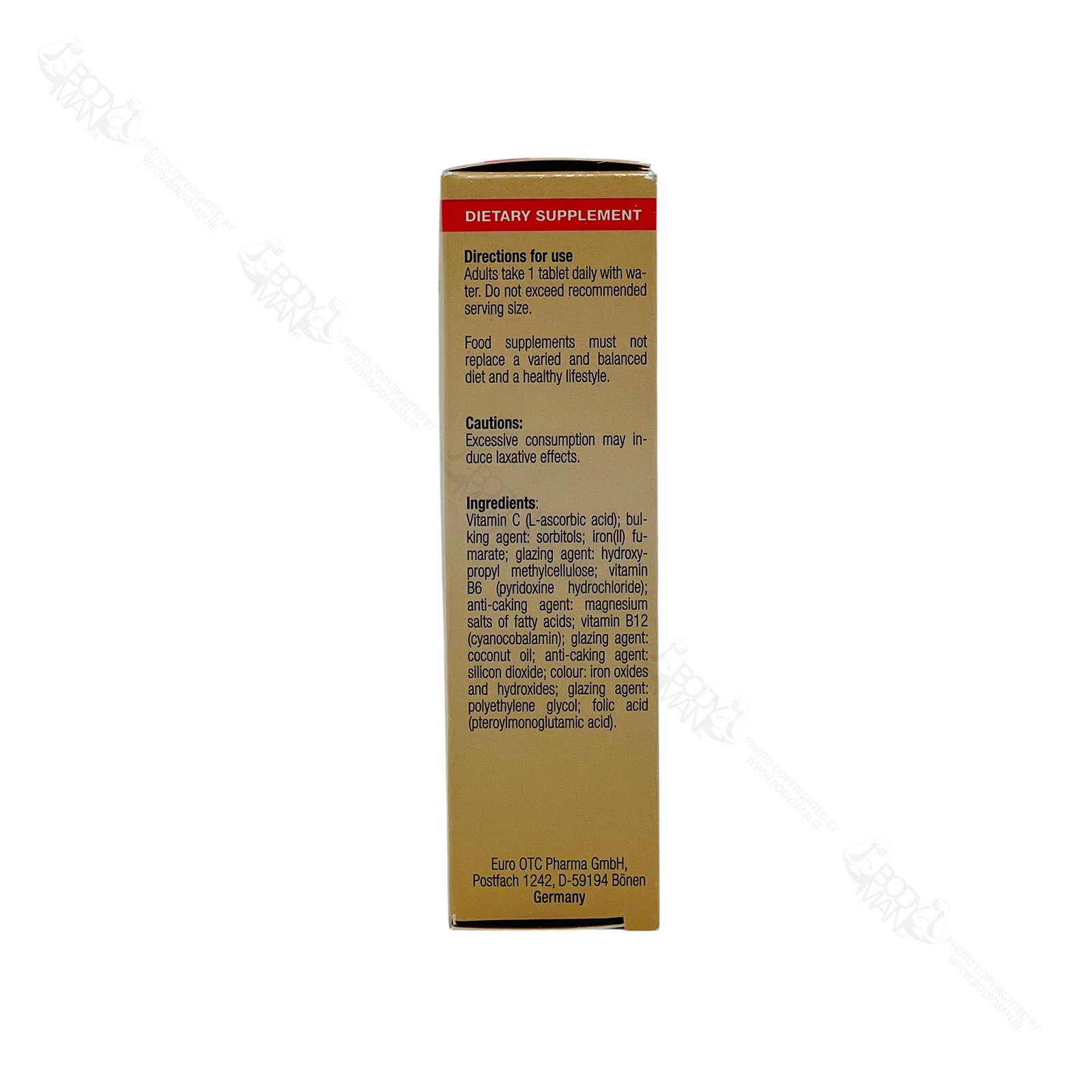 Eu Rho VITAL Eisen plus directions for use راهنمای مصرف آیزن پلاس یوروویتال
