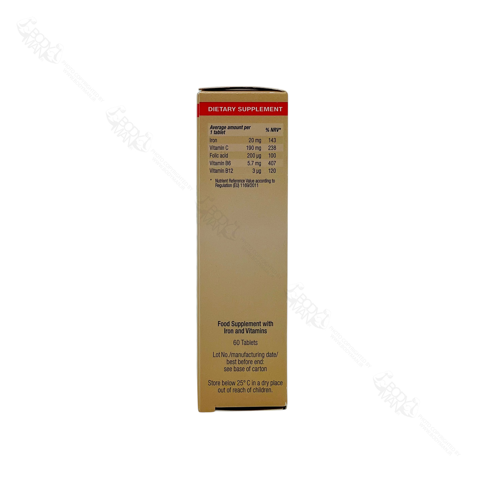 Eu Rho VITAL Eisen plus supplement facts آیزن پلاس یوروویتال | Eu Rho VITAL Eisen plus - Image 3