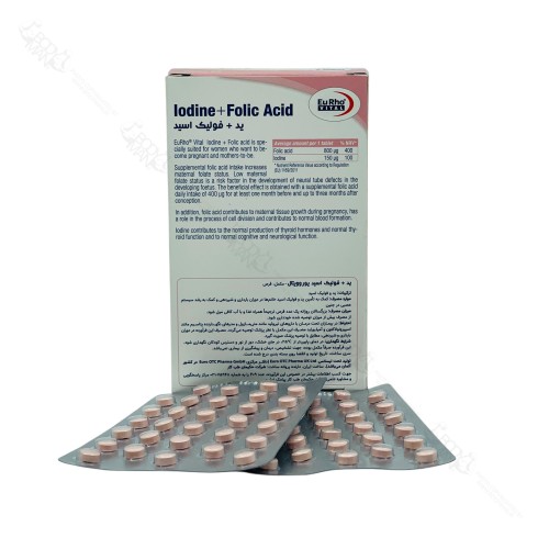 جدول فرمولاسیون و ترکیبات ید + فولیک اسید یوروویتال