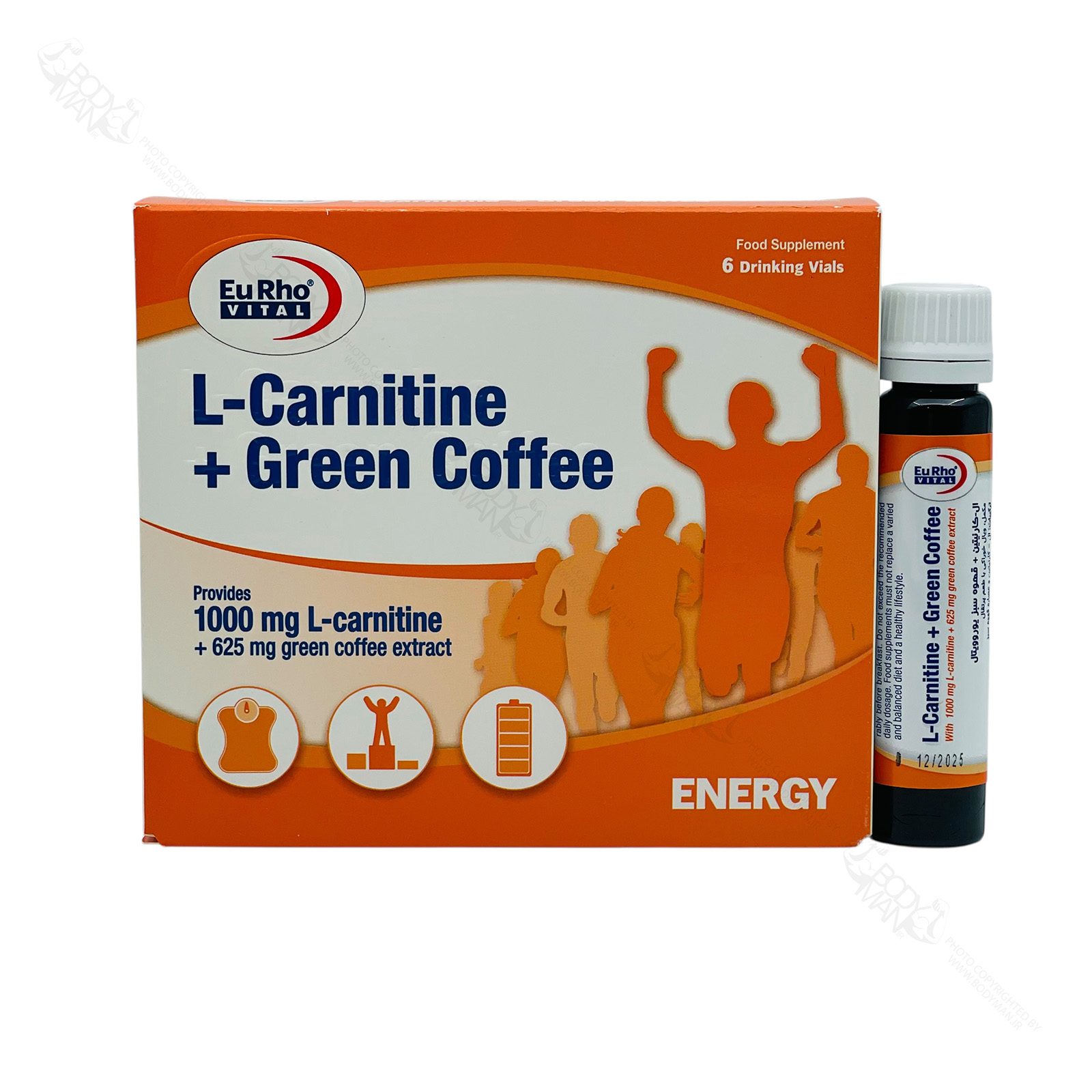 Eu Rho VITAL L Carnitine + Green Coffee ویال ال کارنیتین + قهوه سبز یوروویتال