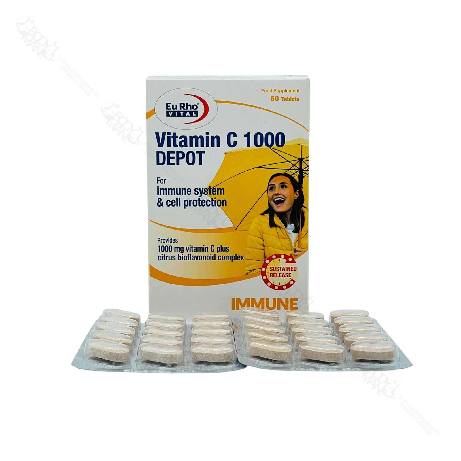 Eu Rho VITAL Vitamin C 1000 DEPOT ویتامین ث ۱۰۰۰ دپو یوروویتال