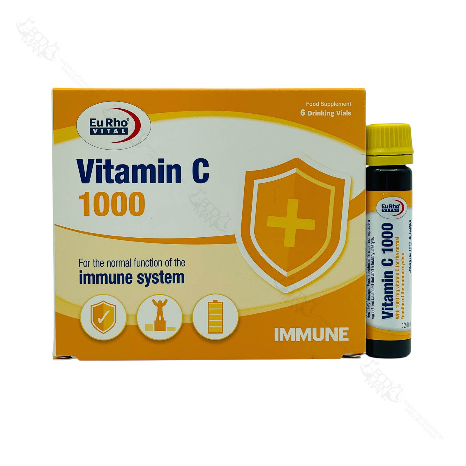 Eu Rho VITAL Vitamin C 1000 Drinking Vials ویال ویتامین ث ۱۰۰۰ یوروویتال