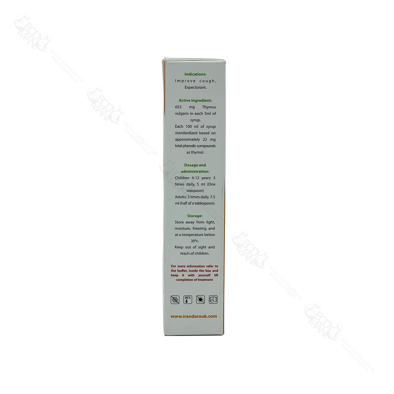IRAN DAROUK Thymex Plus ingredients - info - directions for use english lable دستور و راهنمای مصرف - ترکیبات و مواد تشکیل دهنده - اطلاعات تکمیلی تیمکس پلاس ایران داروک لیبل انگلیسی