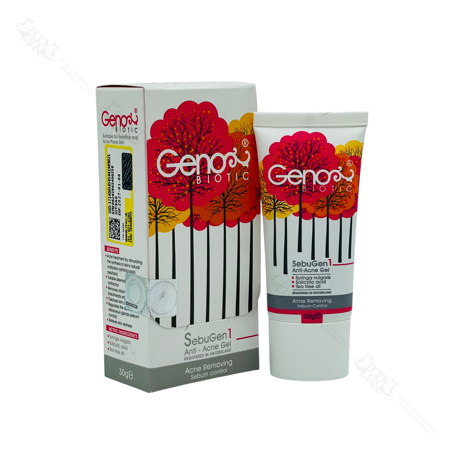 GENOBIOTIC SebuGen 1 Anti Acne Gel ژل ضد جوش و آکنه صورت ژنوبایوتیک