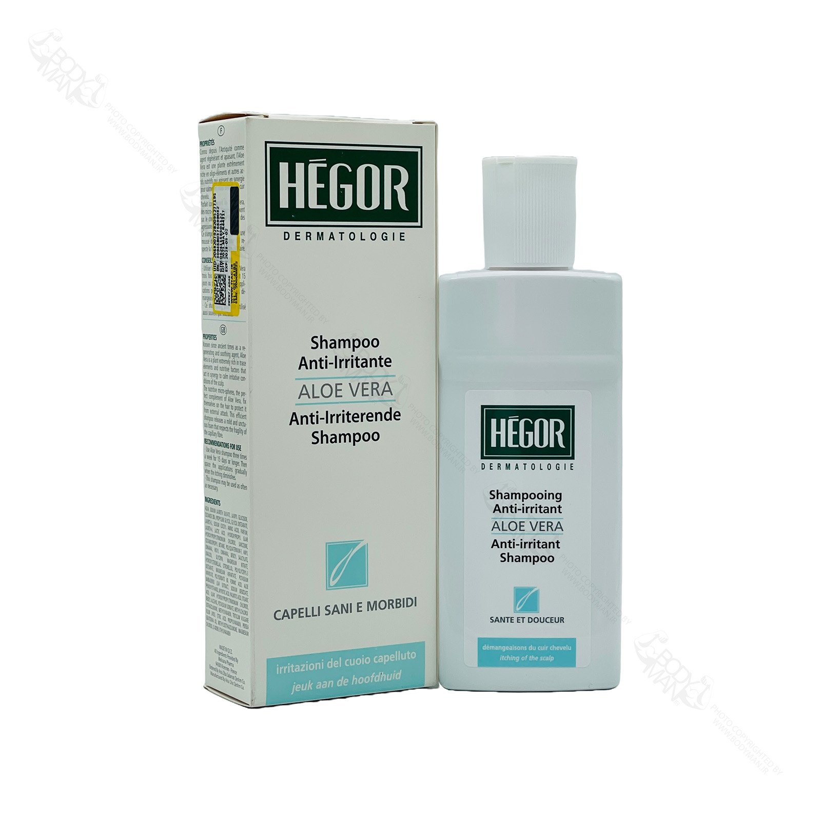 HEGOR ALOE VERA Anti-Irritant Shampoo شامپو ضد خارش حاوی آلوئه ورا هگور
